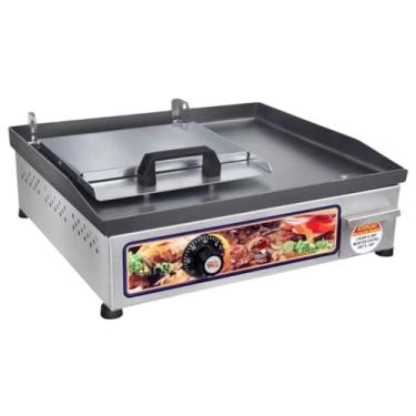 Imagem de Chapa Chapeira de Hamburguer Lanches Porções Elétrica com abafador Prensa 40x35 cm 110V ou 220V (220v)