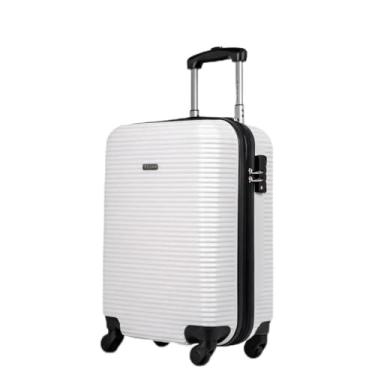 Imagem de Mala Bordo 10kg Expansível, Cadeado TSA, ABS Resistente + Kit Organizador Necessaire p Meias Calcinhas e Sapatos – (4 Travel Branco, Bordo)