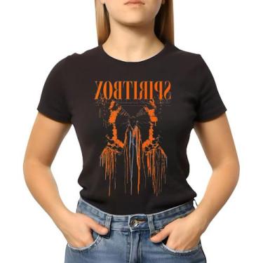 Imagem de Camiseta Baby Look Feminina Banda Spiritbox Borboleta - NoBrand, Preto