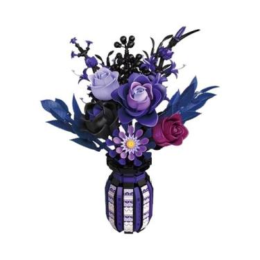 Imagem de Conjunto De Blocos De Montar Buquê De Flores Girassol, Rosa E Orquídea