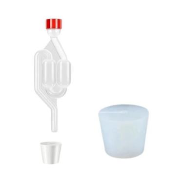Imagem de Válvula De Fermentação Em Formato S Para Cerveja Artesanal Com Vedante