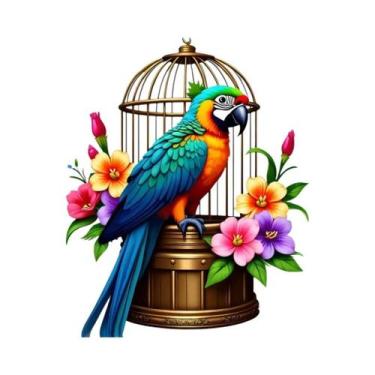 Imagem de Kit De Bordado 11CT Com Pássaros E Flores, Ponto Cruz Com Contas, Deco