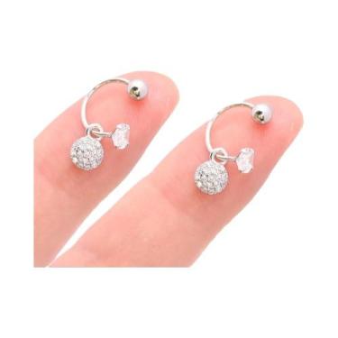 Imagem de Brincos Femininos De Aço Inoxidável Com Pingente De Coração E Cruz, Ar