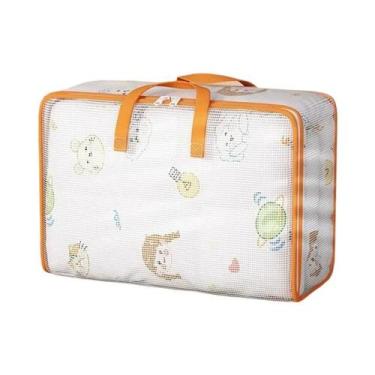 Imagem de Saco De Armazenamento Dobrável De Plástico Com Zíper Para Cobertores, 