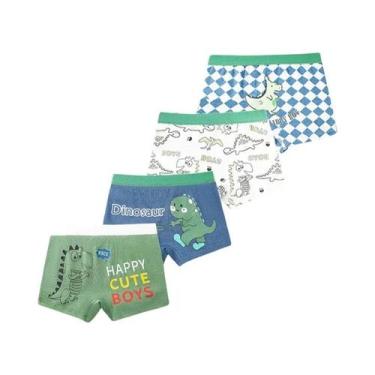 Imagem de Cuecas Boxer De Algodão Para Meninos, 4 a 8 Peças, Estampa Gráfica De 