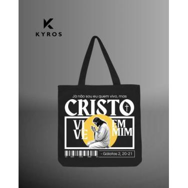 Imagem de Bag Ecobag Jesus Vive em Mim - Kyros, Algodão Cru
