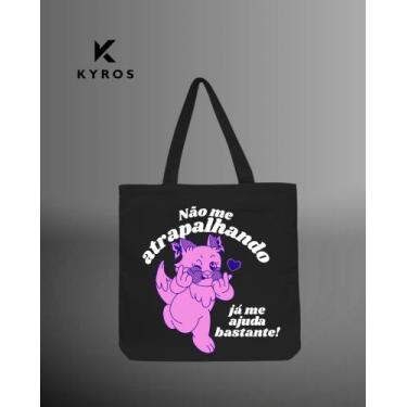 Imagem de EBag Ecobag Não me Atrapalhando - Kyros, Poliester Preto