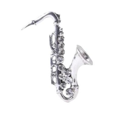 Imagem de Broche De Violino Unissex Feminino Com Strass E Esmalte, Acessório De 