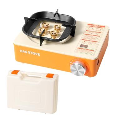 Imagem de Fogão de acampamento portátil, fogões ao ar livre para cozinhar com estojo de transporte | 6000 W de ignição automática de alta potência utensílios de cozinha ao ar livre para caminhadas, expedição