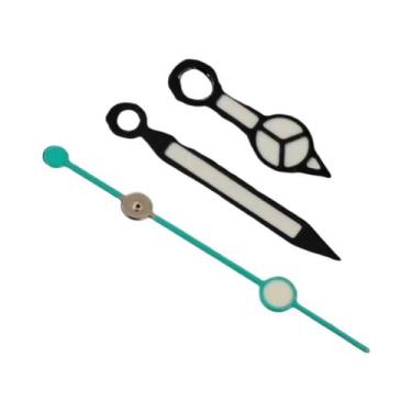 Imagem de Mostrador De Relógio Luminoso Sunburst 28.5mm Com Ponteiros Para Movim