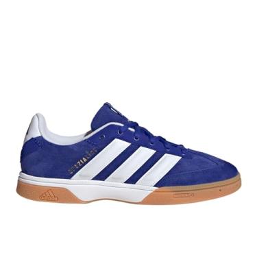 Imagem de adidas Tênis masculino Spezialist de vôlei de salão, Azul lúcido, branco/limão lúcido, 38