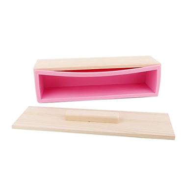 Imagem de Acouto Silicone Retangular de 900ML Com Casca de Madeira Removível, Ferramentas para Assar Bolos, Gelo e Chocolates - Silicone de Qualidade Alimentar, Próprio para Máquina de Lavar Louça, Sabonetes,