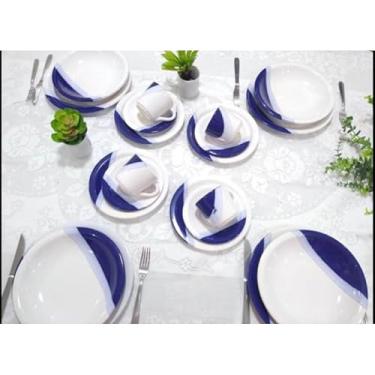 Imagem de Conjunto de utensílios de mesa Pratos e xícaras de porcelana Conjunto completo (20,Lilás)