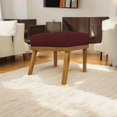 Imagem de Puff Decorativo Retangular Firenze - Bordô Corino