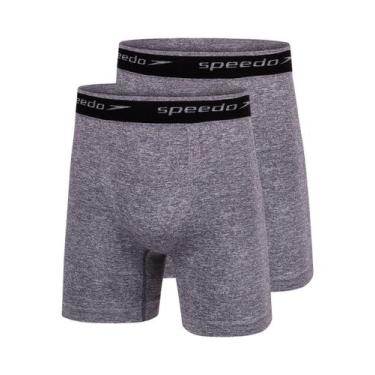 Imagem de Kit com 2 Cuecas Boxer Speedo 4278, Cinza, M