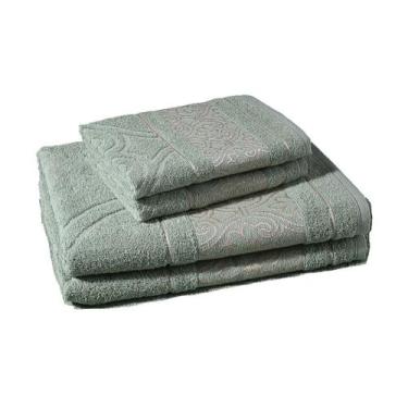 Imagem de Jogo Toalha de Banho Gigante 4 Peças Taj Cavhome, Verde Kaki