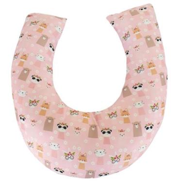 Imagem de Almofada de Amamentação para Bebe Menina com Capa Removível - AVM Enxo