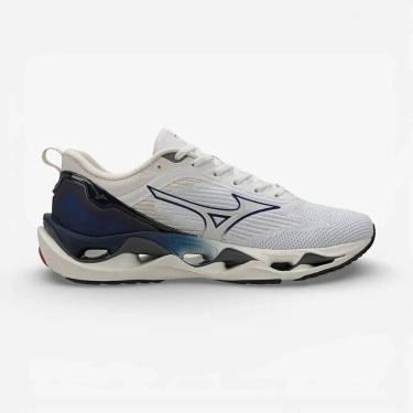 Imagem de Tênis Mizuno Wave Stratos 3 - Masculino - Branco-Marinho