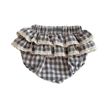 Imagem de Saia De Renda Com Babados Xadrez Para Bebês Meninas, Shorts Tutu Infan
