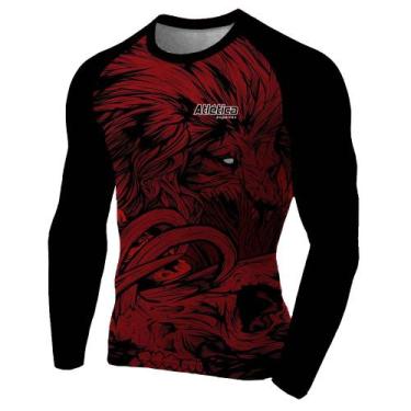 Imagem de Rash Guard Lion Red Masculina Atlética, GG