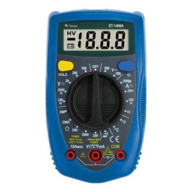 Imagem de Multímetro Digital Dc 500v Temperatura Et1400a Minipa
