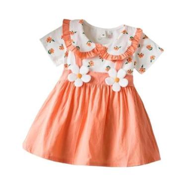 Imagem de Vestido De Verão Com Estampa Floral Para Bebê Menina, Vestido De Praia