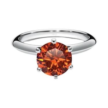 Imagem de Anéis Coloridos De Moissanite Para Mulheres 1/2/3/5ct JoyceJelly Prata