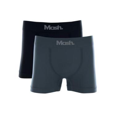 Imagem de Kit/2 Cueca Boxer Mash 711.01 Masculina Microfibra T. P/GG, M, Pt01, P