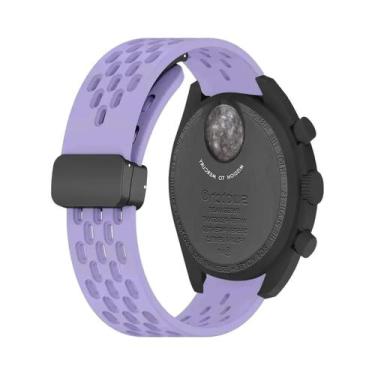 Imagem de Pulseira De Silicone Esportiva Magnética De 40mm Para Omega X Swatch N