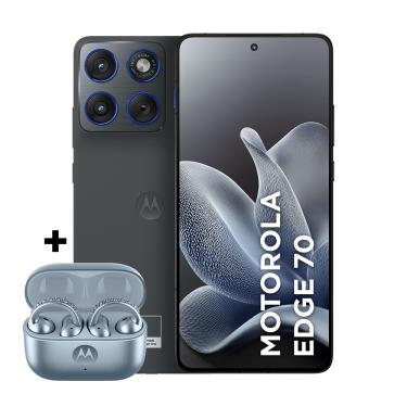 Imagem de Kit smartphone motorola edge 70 512GB e fone moto buds loop Swarovski Ice Melt