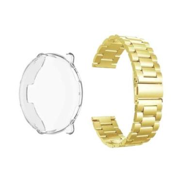 Imagem de Pulseira De Aço Inoxidável Amazfit Active 2 Com Protetor De Tela TPU A