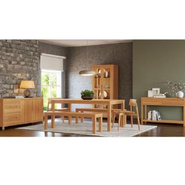 Imagem de Conjunto Sala Jantar Nature: Cristaleira, Aparador, Buffet, Mesa, Banc