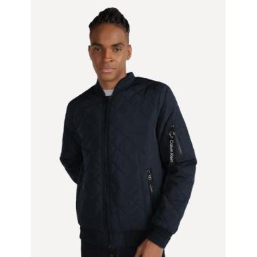 Imagem de Jaqueta Calvin Klein Jeans Bomber CK Zip Azul Marinho, L/G