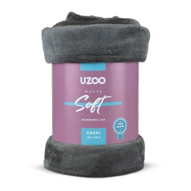 Imagem de Manta Microfibra Flannel Soft Casal 180x220cm - Uzoo Manta Microfibra Flannel Soft Casal 180x220cm Marrom