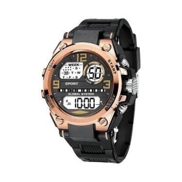 Imagem de Relógio Digital LED Masculino À Prova De Choque E Suor Com Bateria De 