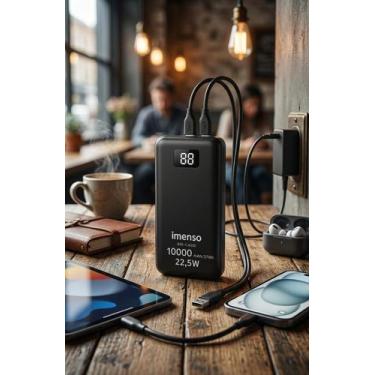 Imagem de Power Bank Portátil 10000mAh Carregamento Rápido - Imenso