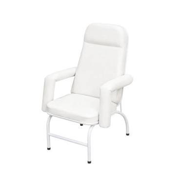 Imagem de Poltrona Hospitalar Fixa Descanso e Acompanhante Comfort Branca - Meta