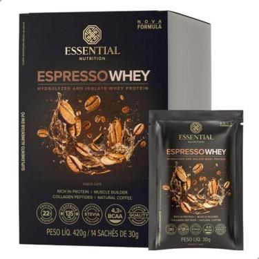 Imagem de Espresso Whey 33g (462g) 14 Unidades Essential Nutrition, Café