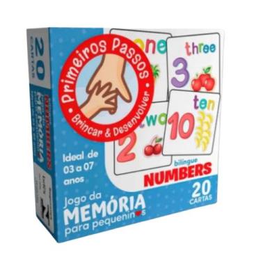 Imagem de Jogo da Memoria Numbers Interativo para Pequeninos 03 a 07 Anos Com 20