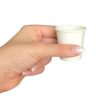 Imagem de 500 Copo Papel 60ml Biodegradável Térmico Café Expresso Bran - Kínesis