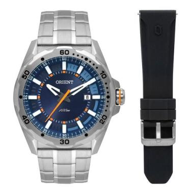 Imagem de Relógio Masculino Neo Sports Orient Prata MBSS1485 D1SX  - Coleção Exc