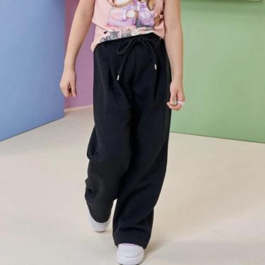 Imagem de Calça Infantil Menina Infanti Wide Leg Preta Inverno 92574 -, Preto, 1