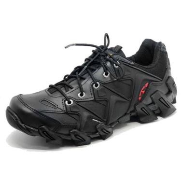 Imagem de Tênis Masculino Bull Terrier Cyber Adventure Couro, Preto, Vermelho, 3