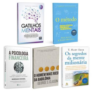 Imagem de Kit 5livros, Gatilhos Mentais, Psicologia Financeira, Homem Mais Rico 