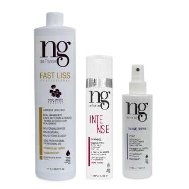 Imagem de Ng De France Kit Fast Liss + Shampoo Int 300ml +spray Thermo