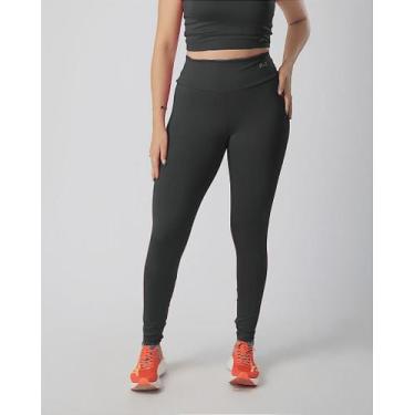 Imagem de Calça Legging Poliéster Básica para Treino e Yoga - Planbe, Preto, G