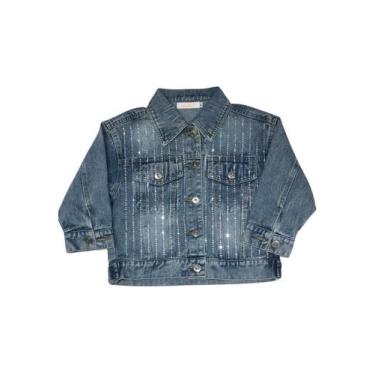 Imagem de Jaqueta Jeans Strass  - Kiki & Mily, 6, Jeans azul
