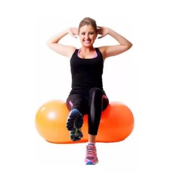 Imagem de Bola Pilates e Fisioterapia Feijao Hidrolight Laranja