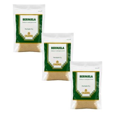 Imagem de Kit 3 Berinjela Em Pó Chamel 50g Embalagem Lacrada