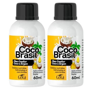 Imagem de Kit Gota Dourada Duo Óleo Tratamento Coco Brasil + Argan 60ml